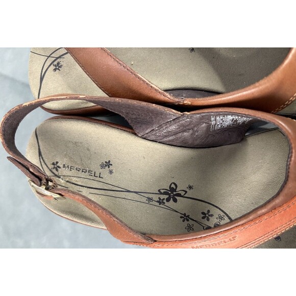 Merrell Primrose Women's Wedge Sandals Size 10 Leather Brown - Picture 11 of 12